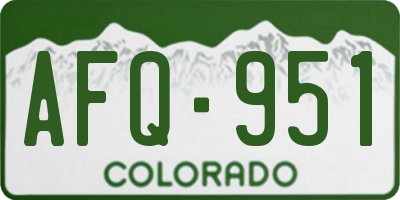 CO license plate AFQ951