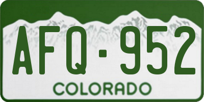 CO license plate AFQ952