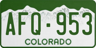 CO license plate AFQ953
