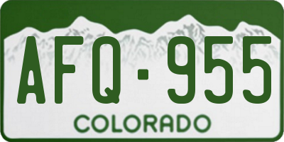 CO license plate AFQ955