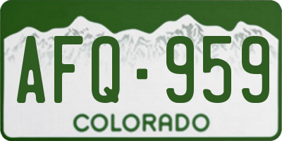 CO license plate AFQ959