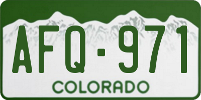 CO license plate AFQ971