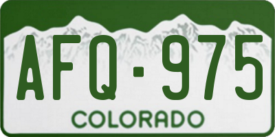 CO license plate AFQ975