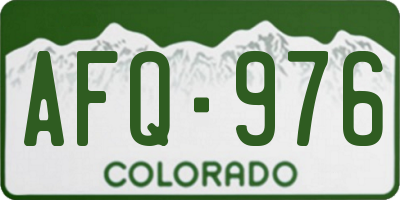 CO license plate AFQ976