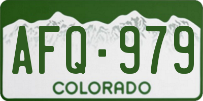 CO license plate AFQ979