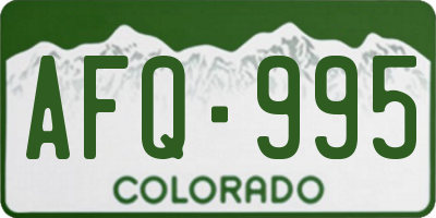 CO license plate AFQ995