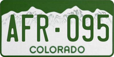 CO license plate AFR095