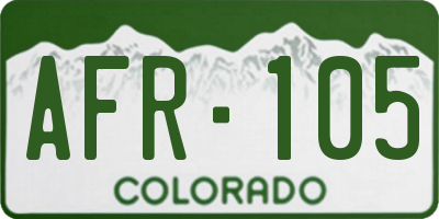CO license plate AFR105