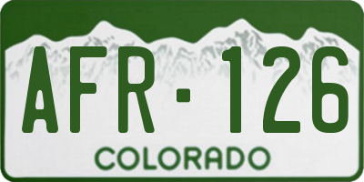CO license plate AFR126