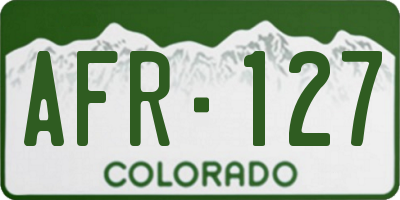 CO license plate AFR127