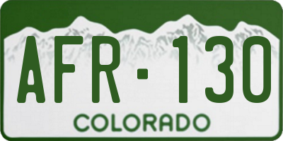 CO license plate AFR130
