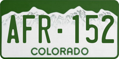 CO license plate AFR152
