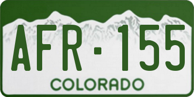 CO license plate AFR155