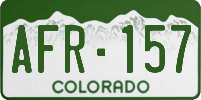 CO license plate AFR157