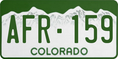 CO license plate AFR159