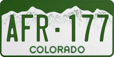 CO license plate AFR177