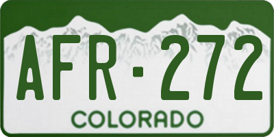 CO license plate AFR272