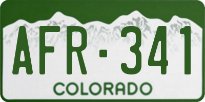 CO license plate AFR341