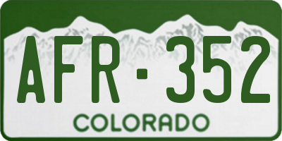 CO license plate AFR352