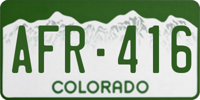 CO license plate AFR416