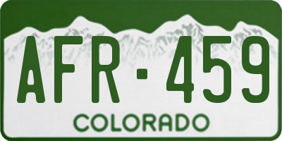 CO license plate AFR459