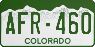 CO license plate AFR460