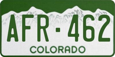 CO license plate AFR462