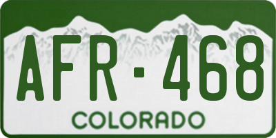 CO license plate AFR468