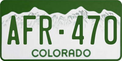 CO license plate AFR470