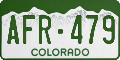 CO license plate AFR479