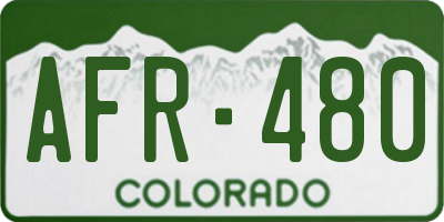 CO license plate AFR480