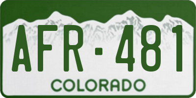 CO license plate AFR481