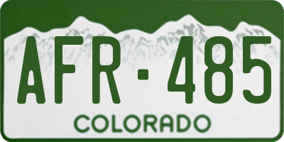 CO license plate AFR485