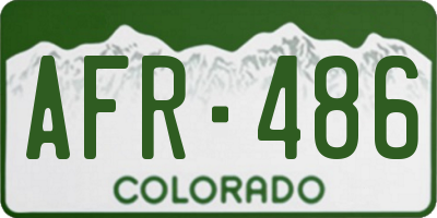 CO license plate AFR486