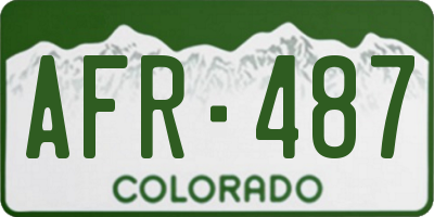 CO license plate AFR487