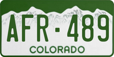 CO license plate AFR489