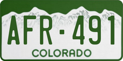 CO license plate AFR491