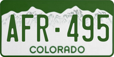 CO license plate AFR495