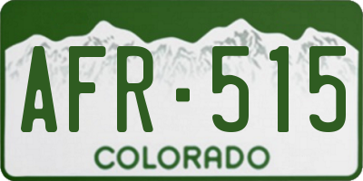 CO license plate AFR515