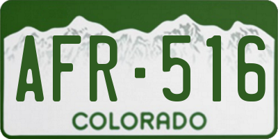 CO license plate AFR516