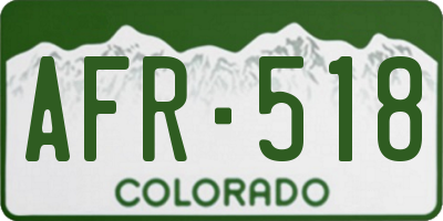 CO license plate AFR518