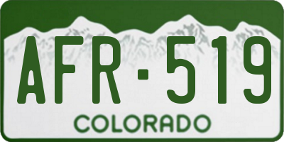 CO license plate AFR519