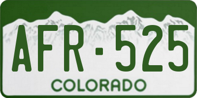 CO license plate AFR525
