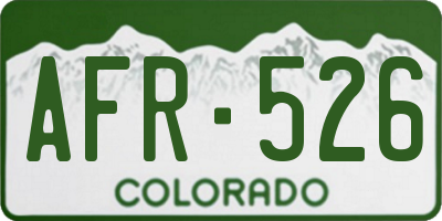CO license plate AFR526
