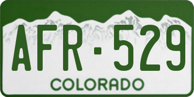 CO license plate AFR529