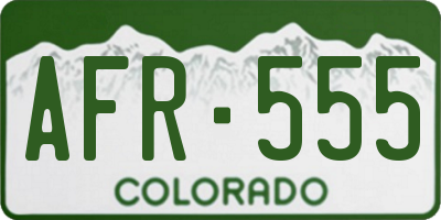 CO license plate AFR555