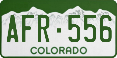 CO license plate AFR556