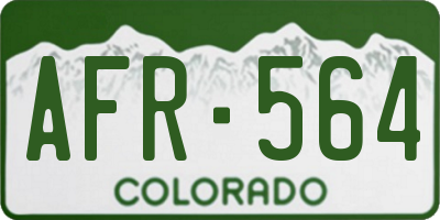 CO license plate AFR564