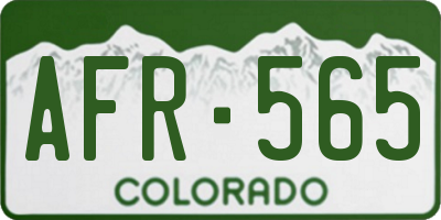 CO license plate AFR565