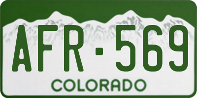 CO license plate AFR569